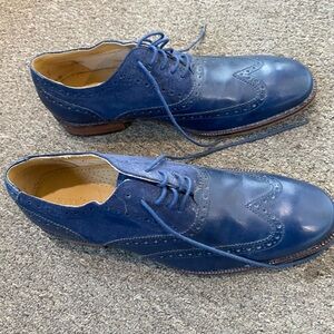Cole Haan Navy Blue Brogue Oxfords